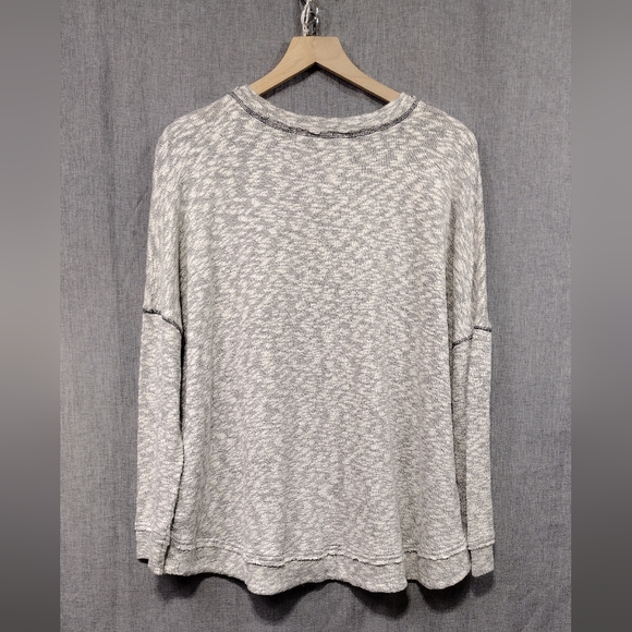 NWT Free People Beach Sleep To Dream Pullover Women's S Gray Casual Comfy Retro - Picture 7 of 14